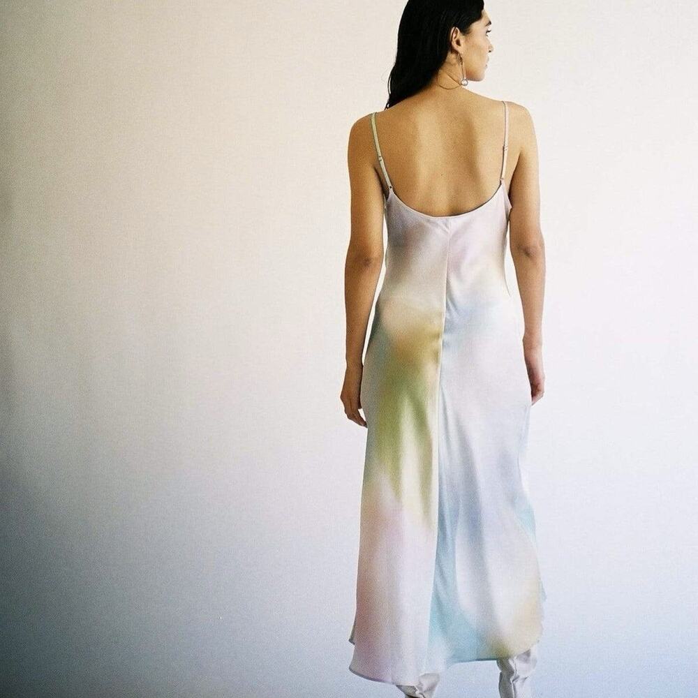 Untitled in Motion Down Multicolor Sleeveless Midi Slip Dress Size M - Picture 2 of 14